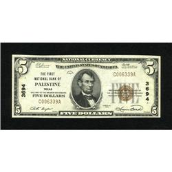 Palestine, TX - $5 1929 Ty. 1 The First NB Ch. #