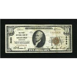 Medford, WI - $10 1929 Ty. 1 The First NB Ch. #