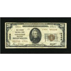 Oshkosh, WI - $20 1929 Ty. 2 The Oshkosh NB Ch.