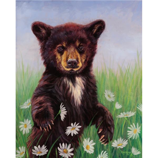 20X16 Oil Original “Flower Girl” by Great Falls Native Cliff Rossberg