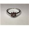 Image 1 : 10K White Gold Garnet & Diamond Ring