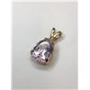 Image 2 : 12K Yellow Gold Rose Amethyst Pendant