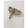 Image 3 : 10K White and Yellow Gold Dragonfly Pendant