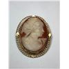 Image 1 : 14K Yellow Gold Vintage Shell Cameo Brooch/Pendant
