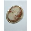Image 2 : 14K Yellow Gold Vintage Shell Cameo Brooch/Pendant