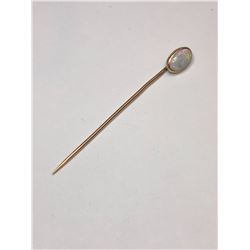 10K Yellow Gold Opal Pin