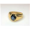 Image 2 : 18K Yellow Gold Gold Blue Sapphire Ring