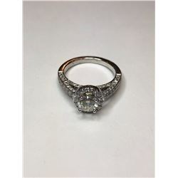 19K White Gold Diamond Engagement Ring