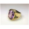 Image 2 : 14K Yellow Gold Amethyst Ring