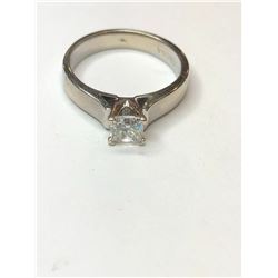 14K White Gold Diamond Engagement Ring