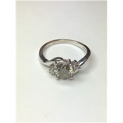 14K White Gold Diamond Ring