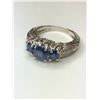 Image 2 : 14K White Gold Sapphire Ring