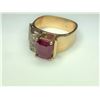 Image 3 : 14K Yellow Gold Ruby & Diamond Ring