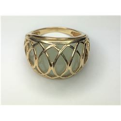 14K Yellow Gold Jade Ring