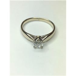 14K White Gold Diamond Engagement Ring