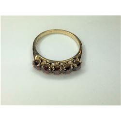 10K Yellow Gold Garnet Ring