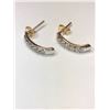 Image 2 : 14K Yellow and White Gold Diamond Earrings