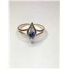 Image 1 : 14K Yellow and White Gold Sapphire and Diamond Ring