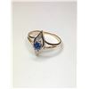 Image 2 : 14K Yellow and White Gold Sapphire and Diamond Ring