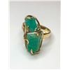 Image 1 : 18K Yellow Gold Emerald Ring