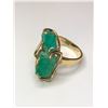 Image 2 : 18K Yellow Gold Emerald Ring