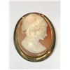 Image 1 : 14K Vintage Yellow Gold Cameo Brooch