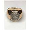 Image 1 : 10K Men's Yellow Gold Diamond Ring
