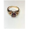 Image 1 : 14K Yellow and White Gold Garnet Ring