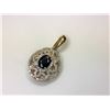 Image 2 : 10K Yellow Gold Sapphire & Diamond Pendant