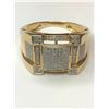 Image 1 : 10K Men's Yellow Gold Diamond Ring