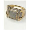 Image 2 : 10K Men's Yellow Gold Diamond Ring