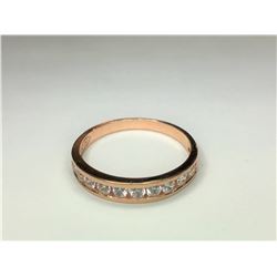 14K Rose Gold Cubic Zirconia Ring