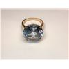 Image 1 : 10K Yellow Gold Imitation Spinel Ring