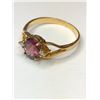 Image 2 : 14K Yellow Gold Rhodolite Garnet Ring