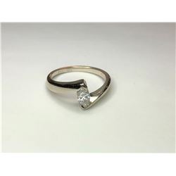 14K White Gold Diamond Ring