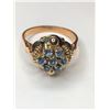 Image 1 : 18K Yellow Gold Blue Topaz Ring