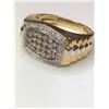 Image 2 : 10K Yellow Gold Men's Diamond Ring