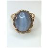Image 1 : 14K Yellow Gold Blue Lace Agate Ring