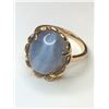 Image 2 : 14K Yellow Gold Blue Lace Agate Ring