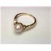 Image 2 : 10K Yellow Gold Akoya Pearl Ring