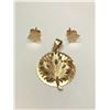 Image 1 : 10K Yellow Gold Maple Leaf Pendant and Earrings