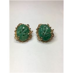 14K Yellow Gold Nephrite BC Jade