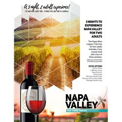 3 Night Napa Valley Experience for 2 adults