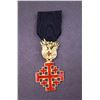 Image 1 : VATICAN CITY Jerusalem Pilgrim's Cross 115 mm w/Ribbon  UNC
