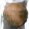 Image 1 : Colonial French 1721 B 9 Denier 5.5 gm VF-3
