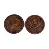 Image 1 : Token 1824 A Lot of 2 George IV Penny  Fine-Fine+