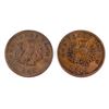 Image 1 : Token 1843 A Lot of 2 NS-2d Victoria Cents VF-VF+