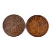 Image 2 : Token 1843 A Lot of 2 NS-2d Victoria Cents VF-VF+