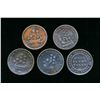 Image 2 : Nova Scotia A Lot 0f 5 Pieces of Half Pennies. Very Good-Fine