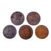 Image 1 : CANADA TOKENS 1820-1840 A Lot of 5 Upper Canada Pieces All Fine.